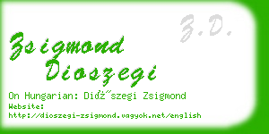 zsigmond dioszegi business card